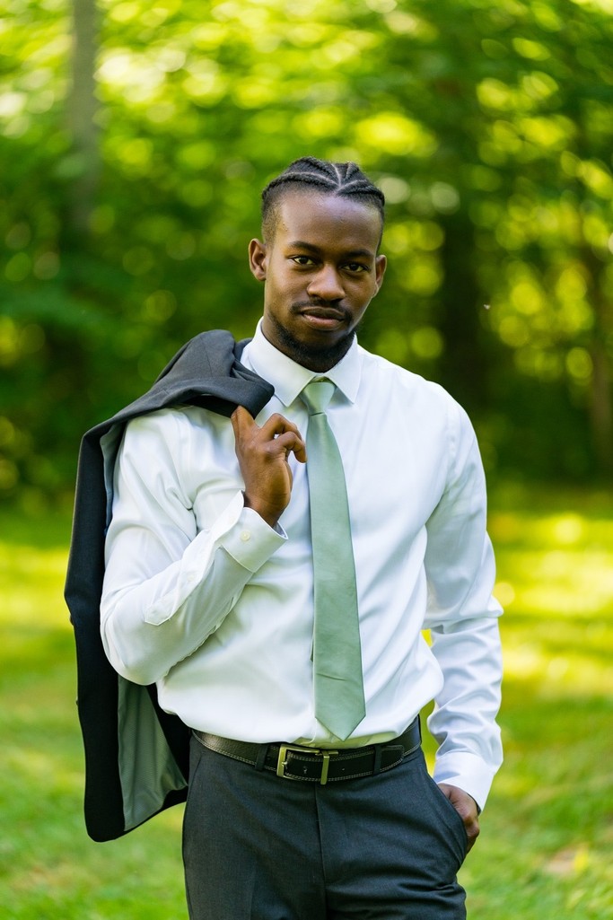 Candid Groomsman at Ramble Creek Wedding