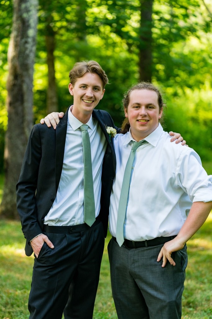 Groom & Friend at Ramble Creek Wedding