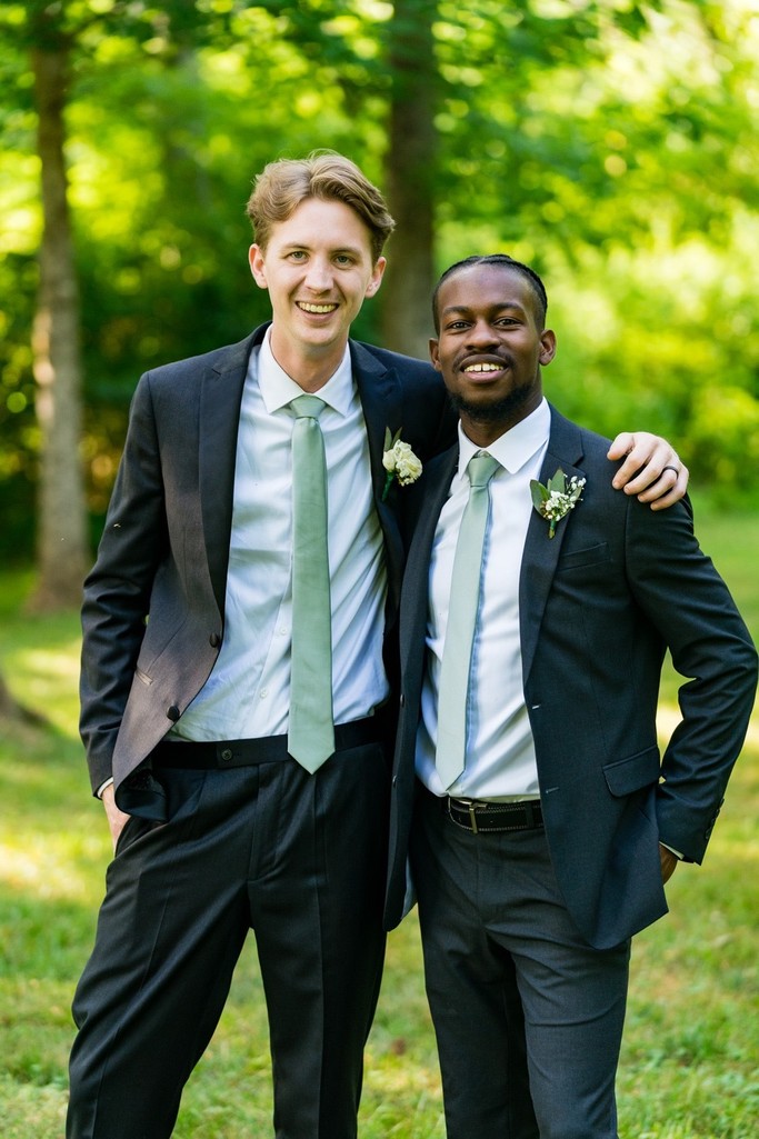 Groom & Groomsman Portrait at Ramble Creek