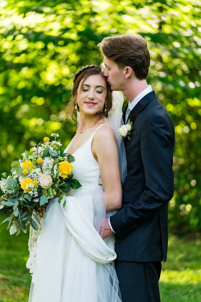 Romantic Couple Portrait at Ramble Creek Wedding