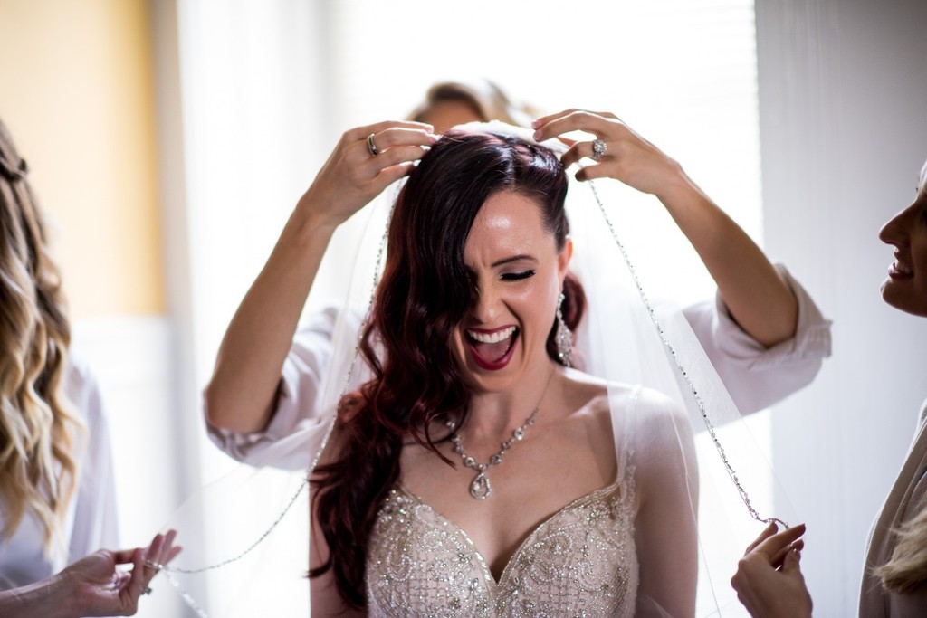 Berry Hill Mansion Wedding Bridal Veil Photo