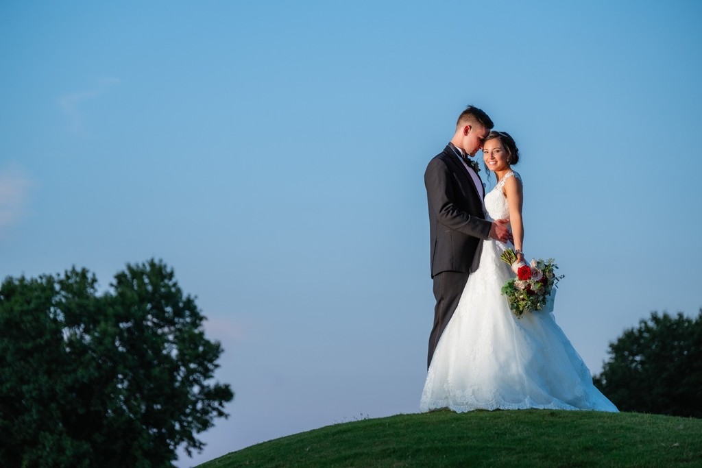 Sunset Portrait Cherokee Country Club Wedding