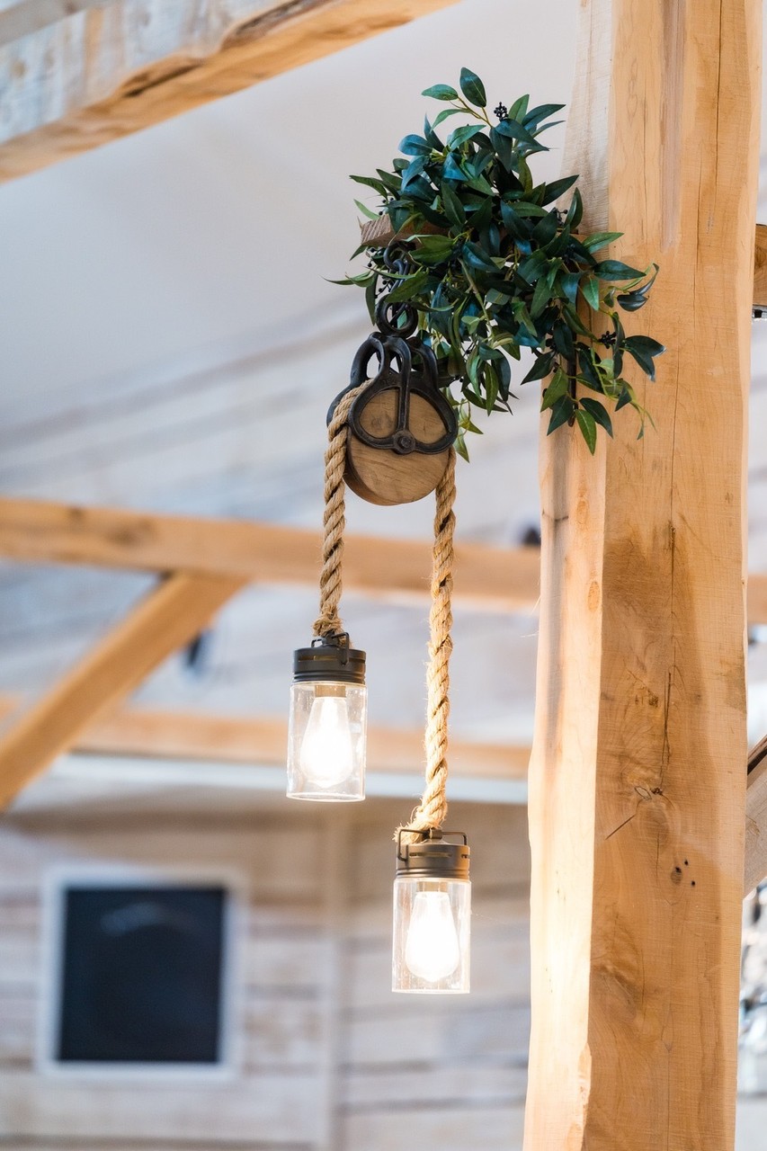 Rustic Lighting Detail at Ramble Creek Wedding Venue