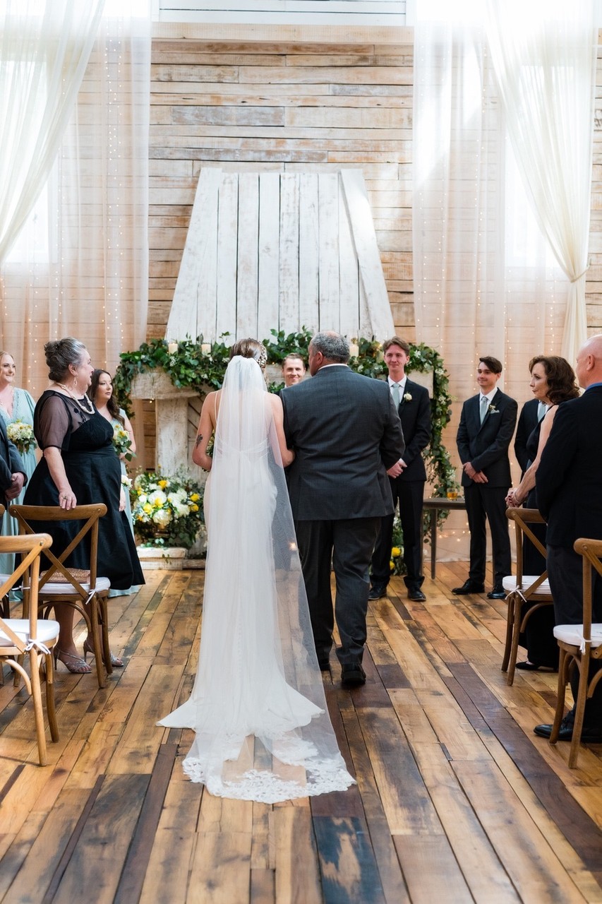 Bride Walking Down the Aisle with Father