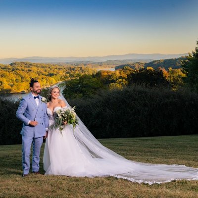 Wedding Photo Overlooking The Tennessee River
