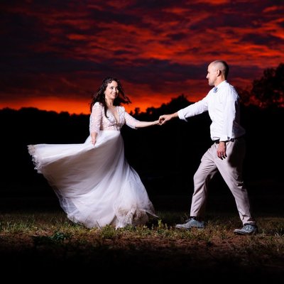 Knoxville Sunset Wedding Photo