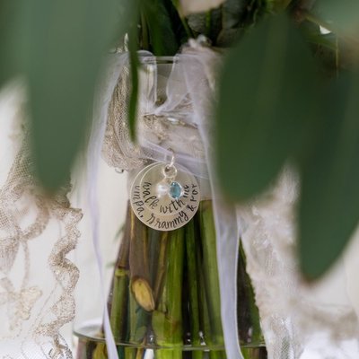 Sentimental Bouquet Charm at Ramble Creek Wedding