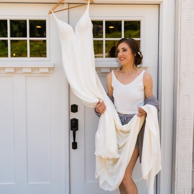 Bridal Getting Ready Moment at Ramble Creek Wedding