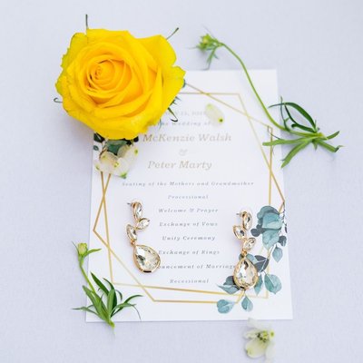 Wedding Details Flat Lay at Ramble Creek Wedding