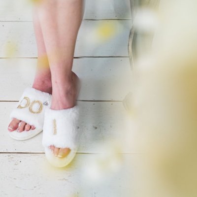 Bridal Slippers for a Ramble Creek Wedding Morning
