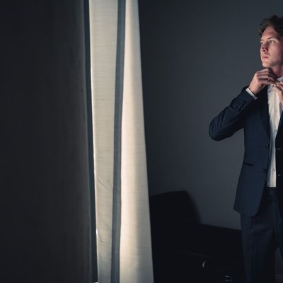 Groom Prepares for Ramble Creek Wedding