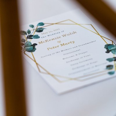 Ramble Creek Wedding Program Detail