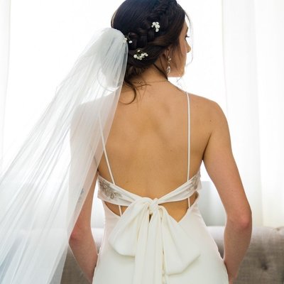 Bridal Veil Flowing at Ramble Creek Wedding