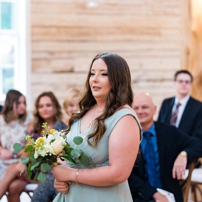 Bridesmaid Entering Ceremony Space