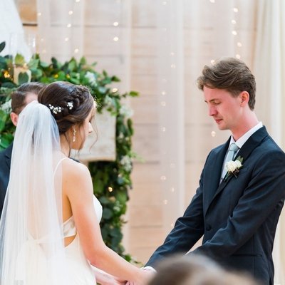 Bride and Groom Exchange Vows at Ramble Creek