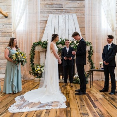 Vow Exchange Ceremony at Ramble Creek Wedding
