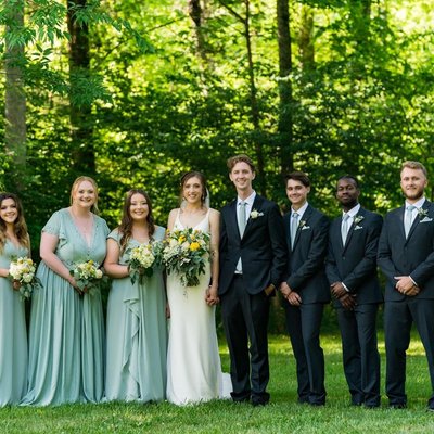 Wedding Party Portrait at Ramble Creek