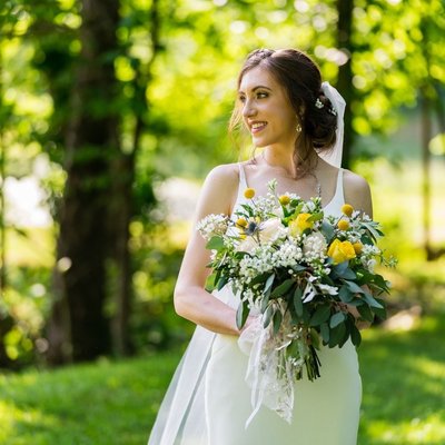 Bridal Bouquet Details at Ramble Creek Wedding Venue