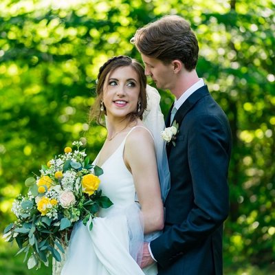 Bride and Groom Portrait at Ramble Creek Wedding