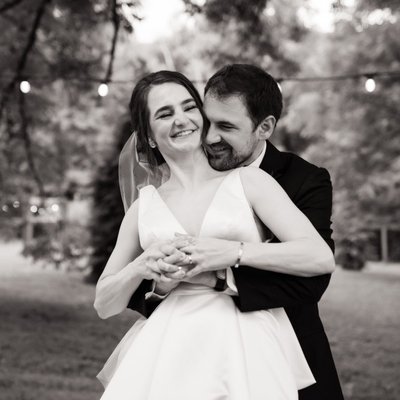 Candid Wedding Photo of Couple