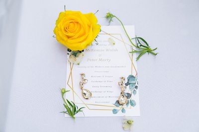 Wedding Details Flat Lay at Ramble Creek Wedding