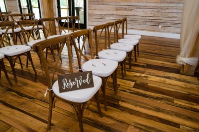 Reserved Seating at Ramble Creek Wedding