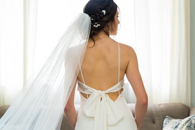 Bridal Veil Flowing at Ramble Creek Wedding
