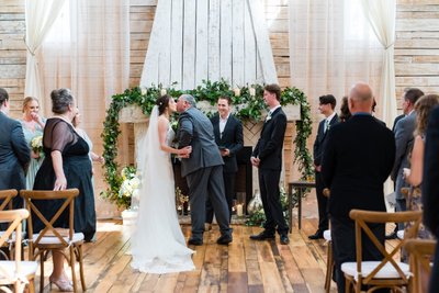 Father Giving Away the Bride at Ramble Creek Wedding