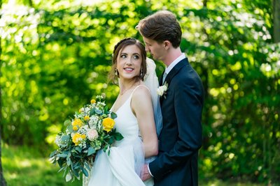Bride and Groom Portrait at Ramble Creek Wedding
