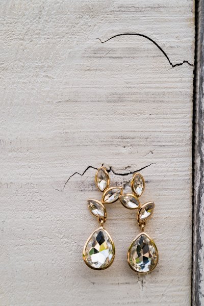 Bridal Earrings at Ramble Creek Wedding