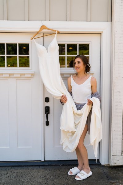 Bridal Getting Ready Moment at Ramble Creek Wedding