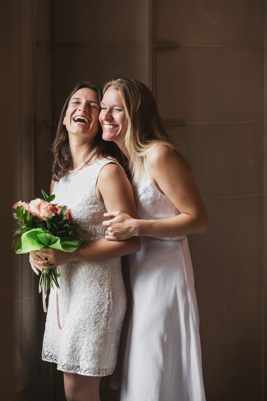 Two brides at City Hall