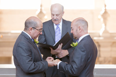 Gay wedding ceremony at City Hall