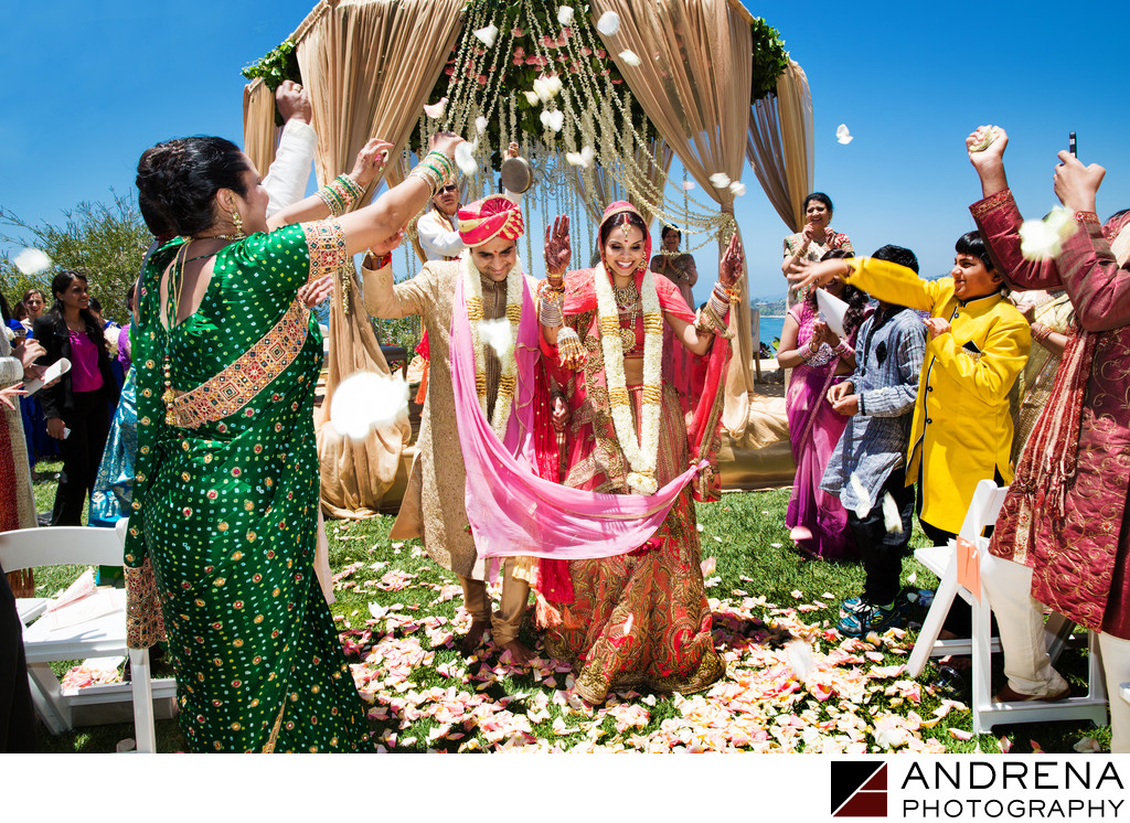Indian Wedding Photographers Ritz Carlton Laguna Niguel Recessional
