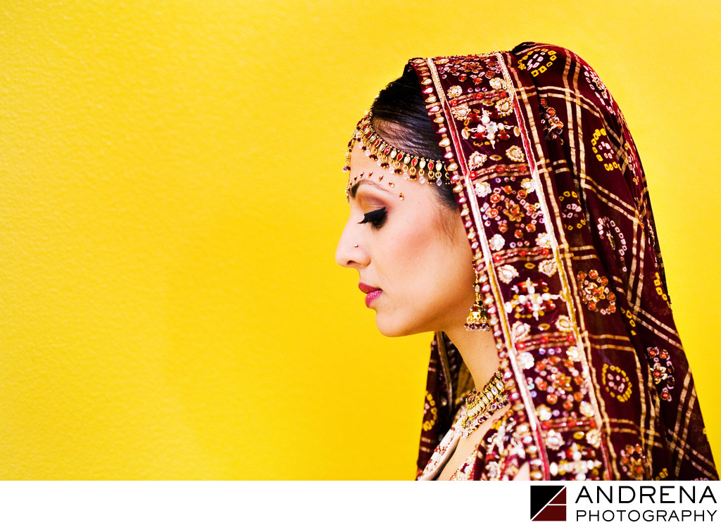 Bride at Ziba Beauty Artesia Indian Wedding Photographer