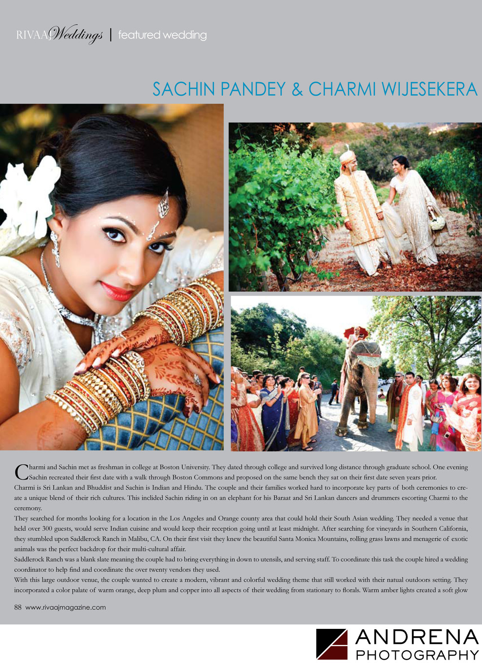 Sri Lankan Wedding Saddlerock Ranch South Asian Bride Magazine