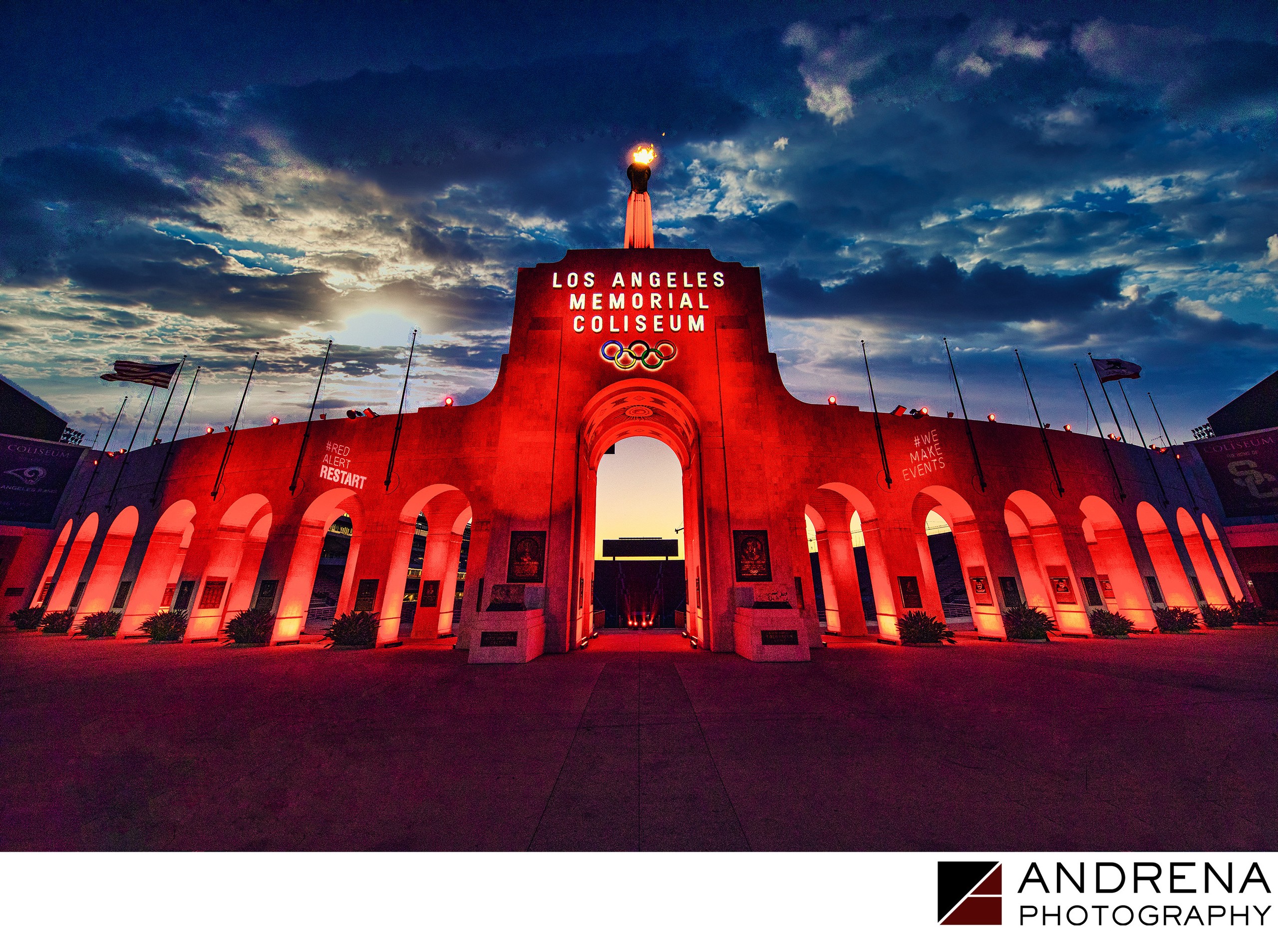 Los Angeles Coliseum Red Alert Restart We Make Events 2 Top Los