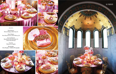Vibiana Pink and Gold Tabletop Decor