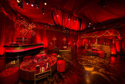 Sonia Sharma Events Revelry Event Designers Red Moulin Rouge Ballroom