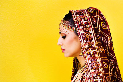 Bride at Ziba Beauty Artesia Indian Wedding Photographer