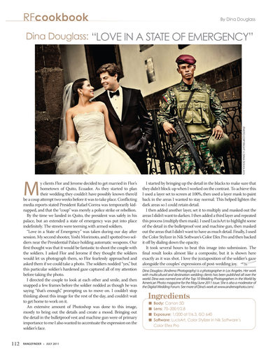 Andrena Photo Wedding Photo with Soldier in Quito Ecuador Rangefinder Magazine