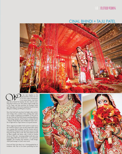 South Asian Bride Magazine Cinal Bhindi Taju Patel Wedding