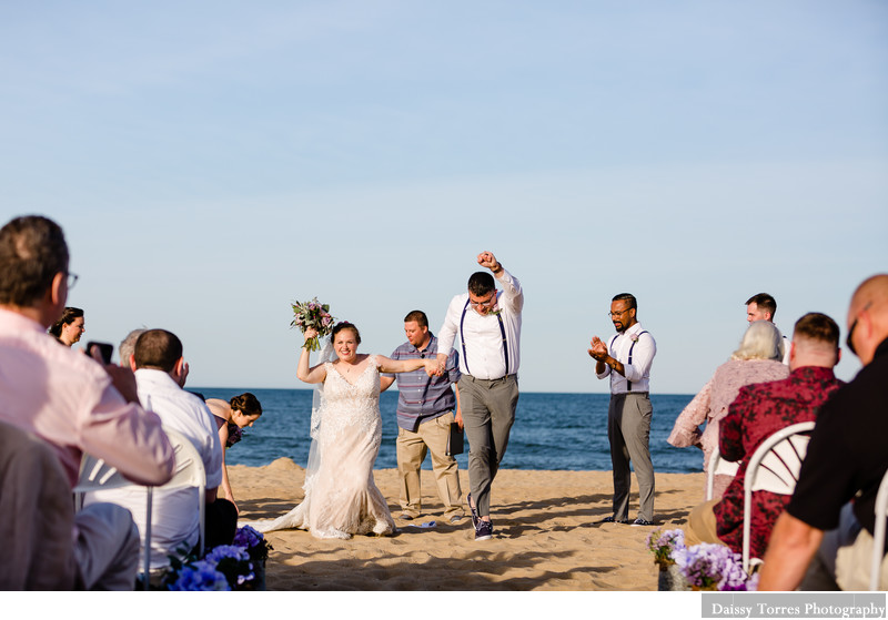 Happy Couple Shifting Sands Wedding