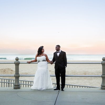 Couple Sunset at Oceanfront Virginia Beach Photographer