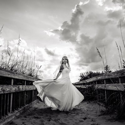 Shifting Sands Bride twirling dress