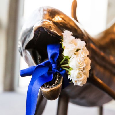VB Aquarium Wedding Dolphin Bouquet