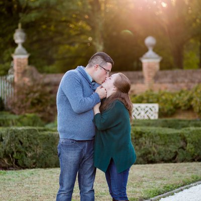 Colonial Williamsburg Golden Hour Engagement Session