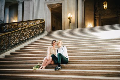 Couple on the Grand Staircase