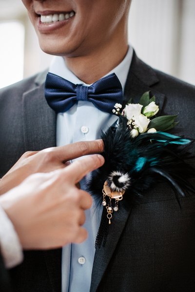 SF City Hall's groom boutonniere