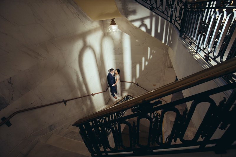 Artificial light portrait at San Francisco City Hall
